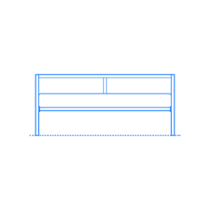 Furniture Divan Hogans Twin Daybed Stencil Svg Design File, Free Vectors File
